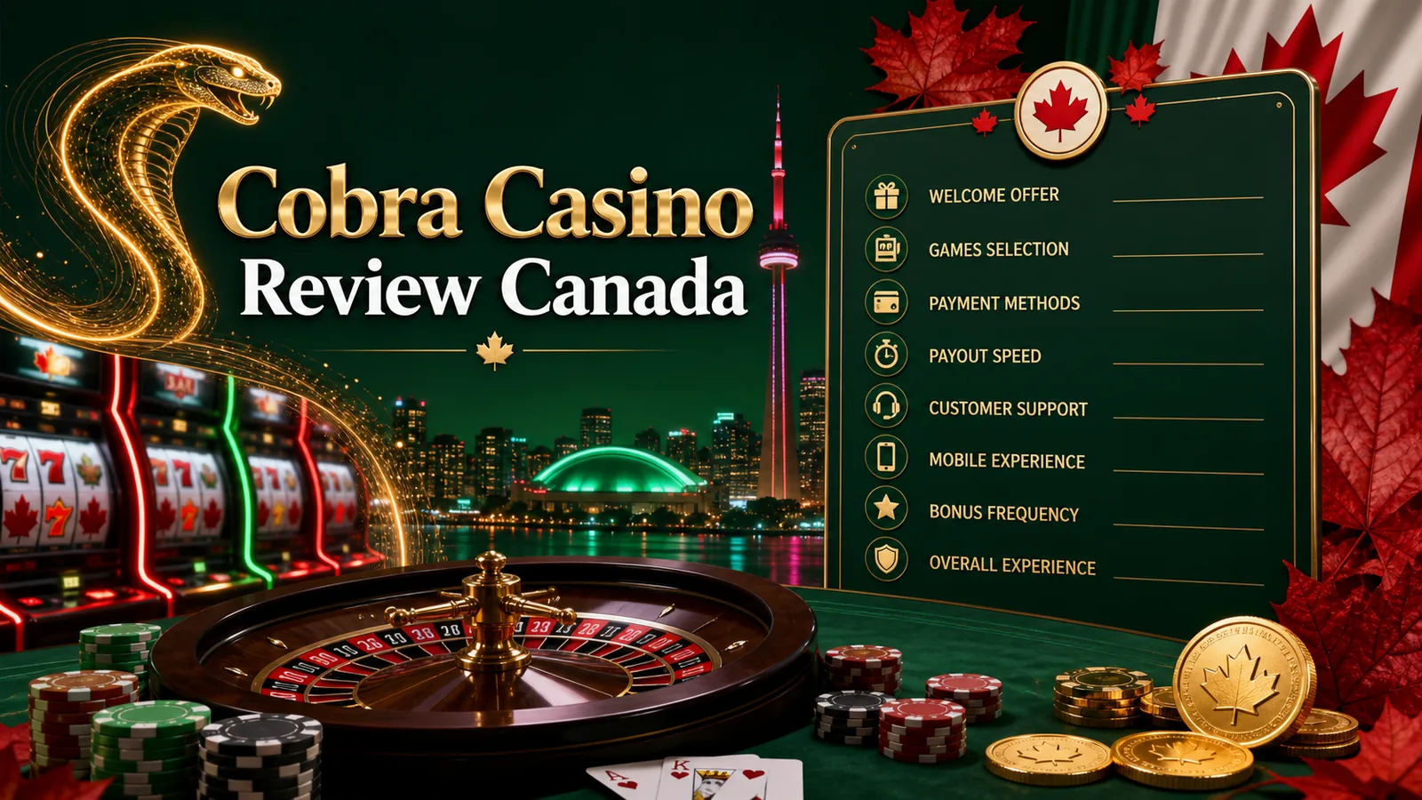 Cobra Casino Review Canada content banner